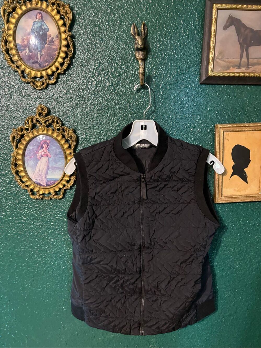 Rapha Vest Womens Medium Black Quilted Gilet Cycling Insulated Sleeveless